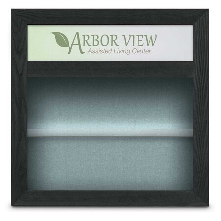 Outdoor Enclosed Combo Board,42x32,Bronze Frame/Black Porc & Forbo